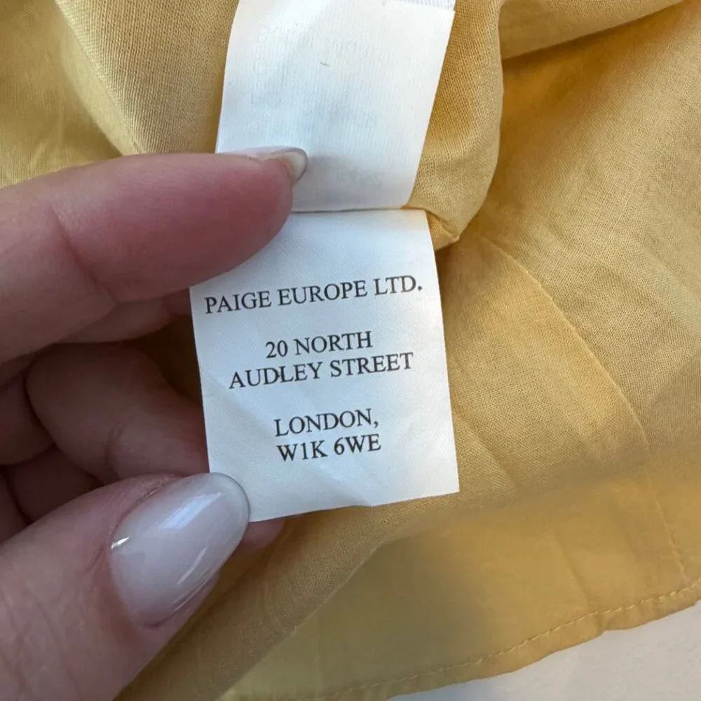 Revolve Paige Tamika Yellow Floral Tie Strap Midi Dress Size Small - Picture 14 of 15